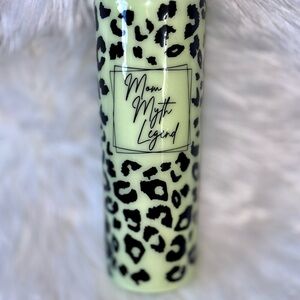 Green and Black Leopard Print Tumbler
